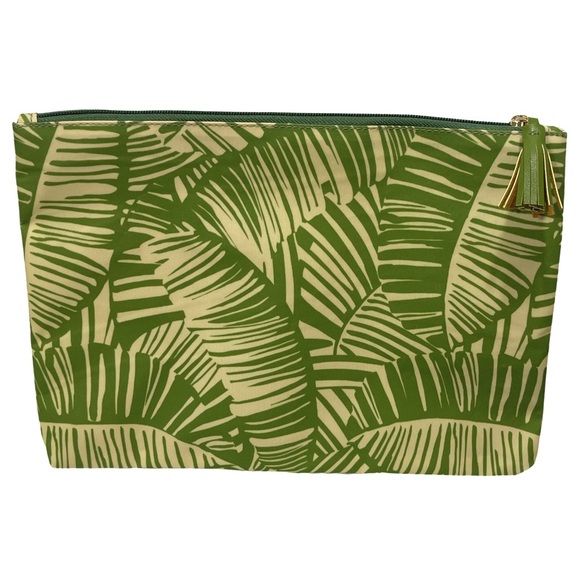Chico's Tropical Palm Leaf Oversized Tote Bag & Pouch Set - Picture 5 of 15